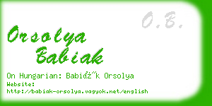 orsolya babiak business card